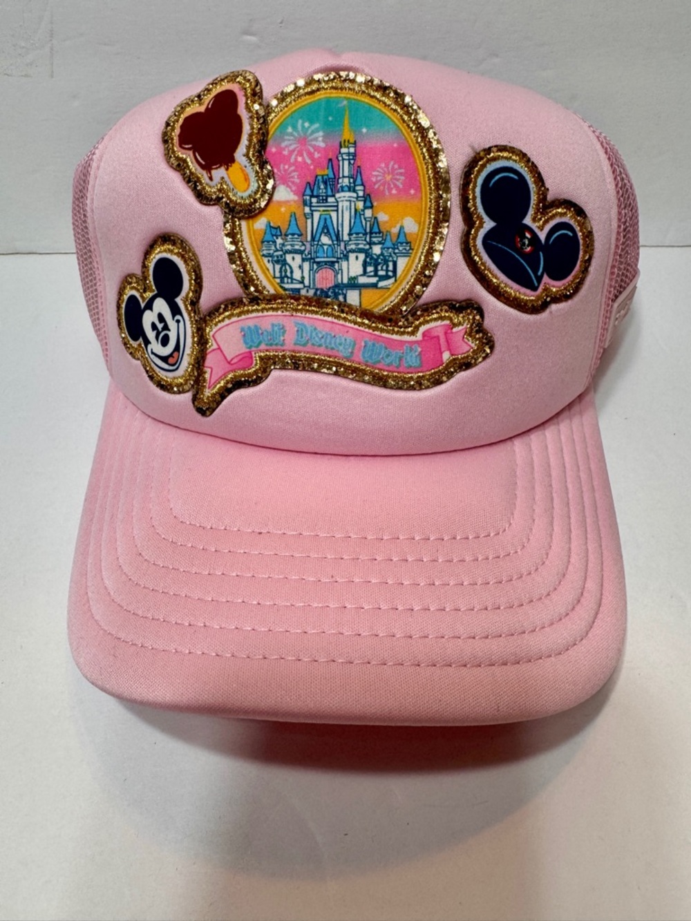 NWT Disney Parks x Stoney Clover Lane WDW Trucker Hat baseball cap Pink